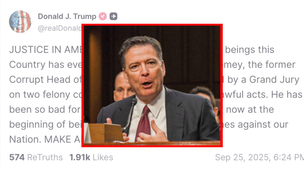 Comey Indicted On Federal Charges; Trump Declares ‘Justice in America’