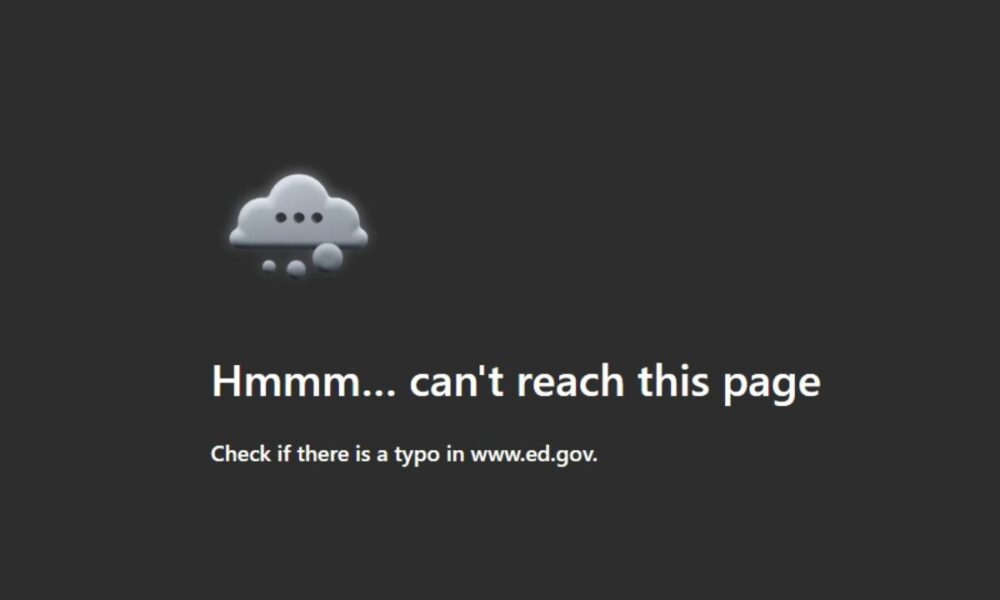 U.S. Dept Of Education Website Down – No Explanation