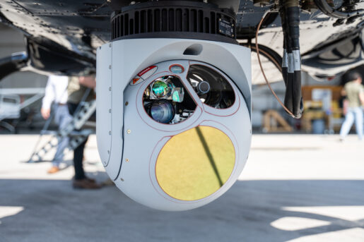 High-resolution surveillance camera mounted on the new Texas DPS Cessna 208 Caravan.