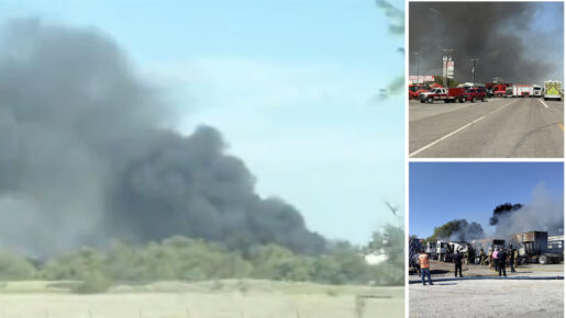 Plane Crashes Near Hicks Airfield, Ignites Multiple Semi-Trucks In Northwest Fort Worth