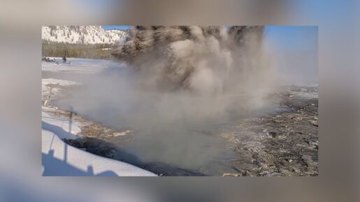 Video: Yellowstone’s Black Diamond Pool ‘Morning Kablooey’