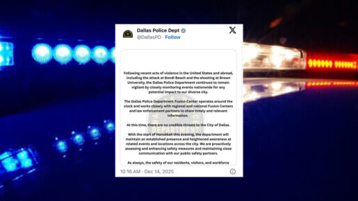 Dallas Police Heighten Hanukkah Security After Bondi Beach Terror Attack