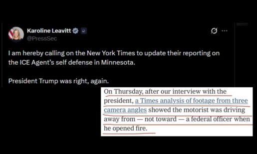 White House Pushes Back On The New York Times, Democrats Over ICE Shooting Coverage