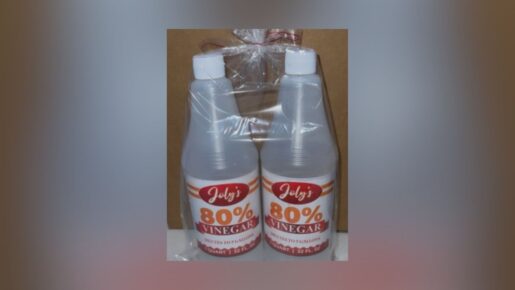 Joly’s 80% Vinegar Recalled, Risk Of Serious Injury Or Death