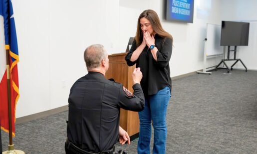 From Badge To Ring: Lewisville Officer’s Surprise Proposal Steals The Show