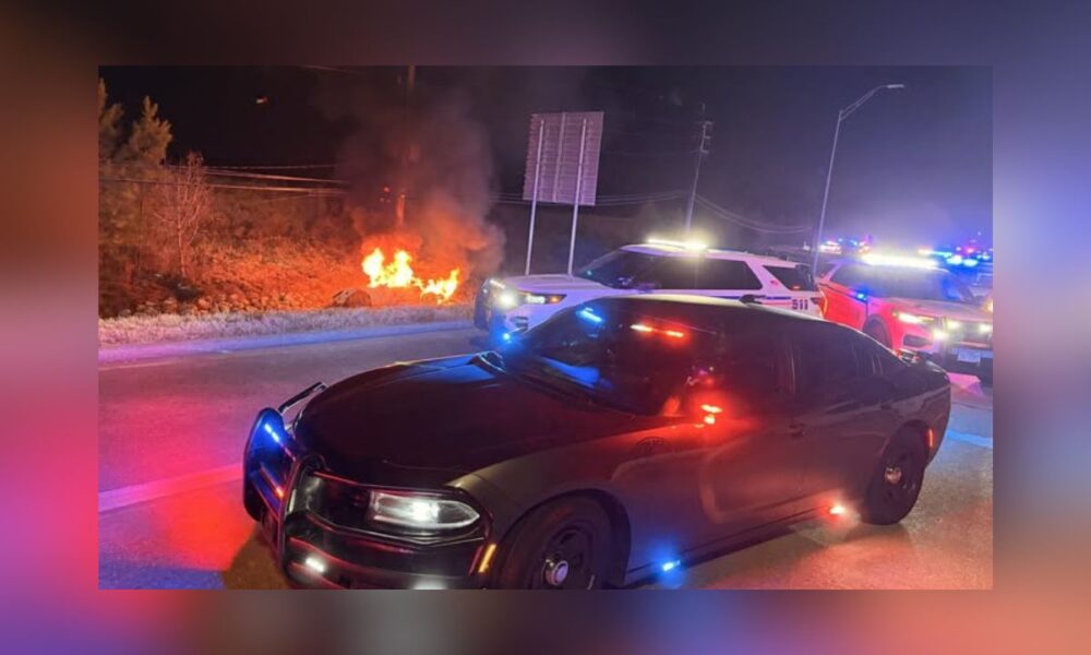 145-MPH Texas Chase Ends In Fiery Crash; Suspect Hospitalized With Self-Inflicted Wound