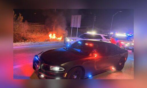 145-MPH Texas Chase Ends In Fiery Crash; Suspect Hospitalized With Self-Inflicted Wound