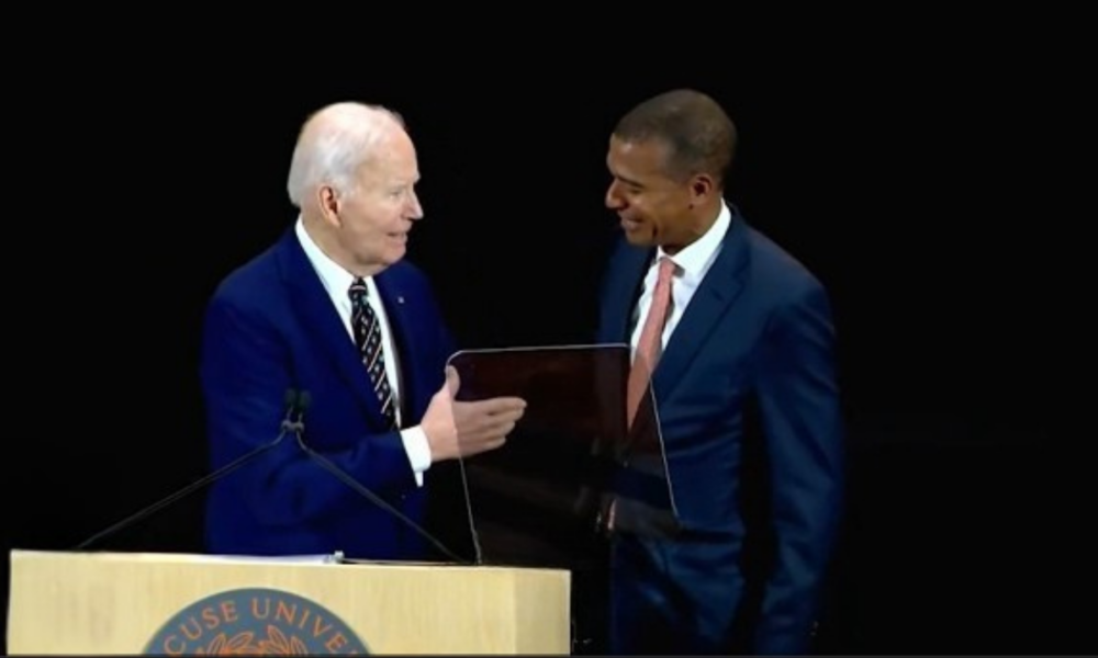 Biden’s Latest Viral Gaffe At Alma Mater: Calls Syracuse Trustee “Barack”