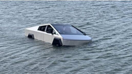 Driver Says He Tested Cybertruck’s ‘Wade Mode,’ Ends Up Stuck In Grapevine Lake