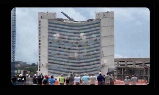 Boom! 19-Story Sheraton Arlington Brought Down For Luxury Resort