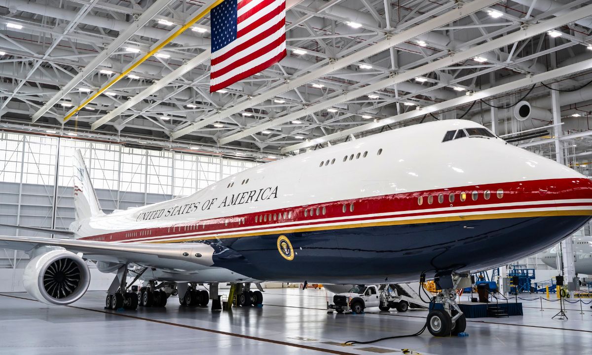 Trump-Era Bridge Air Force One Jet Officially Arrives At Joint Base Andrews