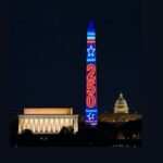 Giant Birthday Candle On Washington Monument: July 1-5 Projection Show