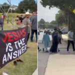 Protesters, Counterprotesters Face Off Outside Plano Mosque On 9/11 Anniversary